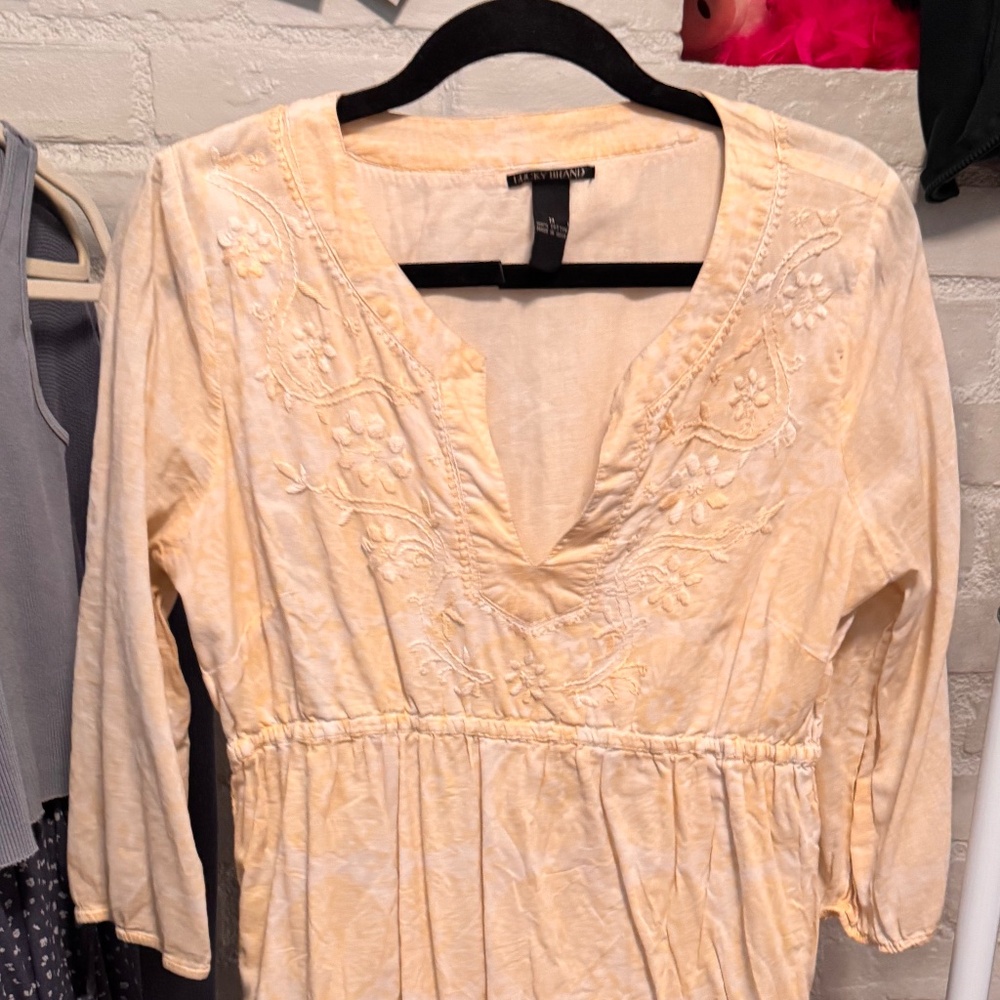 Cute Lucky Brand Bohemian Yellow Summer Dress